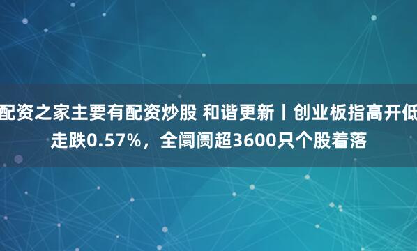配资之家主要有配资炒股 和谐更新丨创业板指高开低走跌0.57%，全阛阓超3600只个股着落